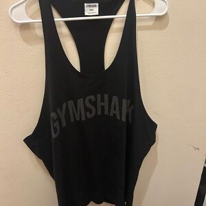 Gymshark power black on black stringer tank top